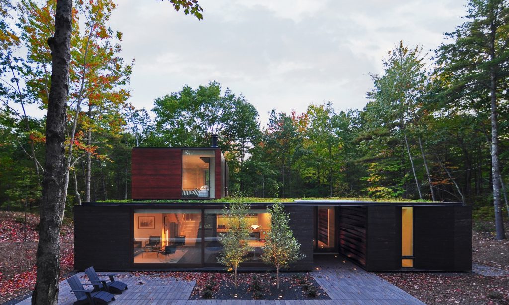 O casă modestă din Wisconsin care „se confundă” cu pădurea