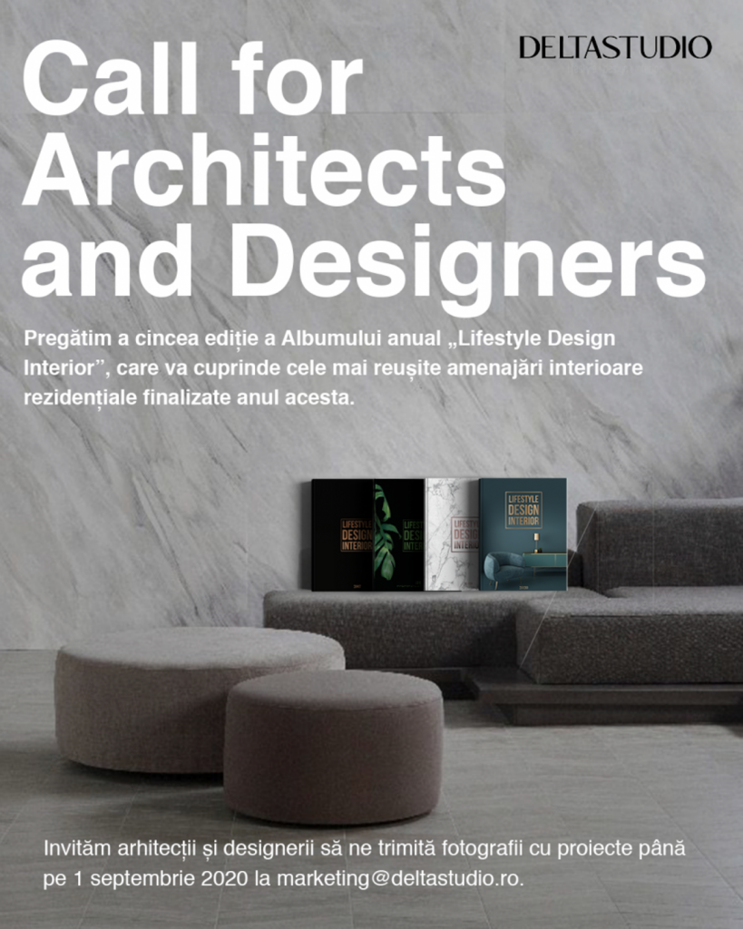 Call for Architects and Designers – Albumul “Lifestyle Design Interior“ 2021 Delta Studio