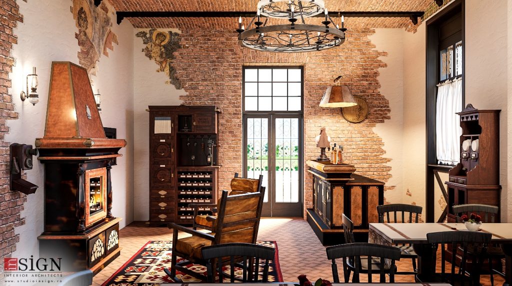 Conac în Ineu – design interior în stil tradiţional